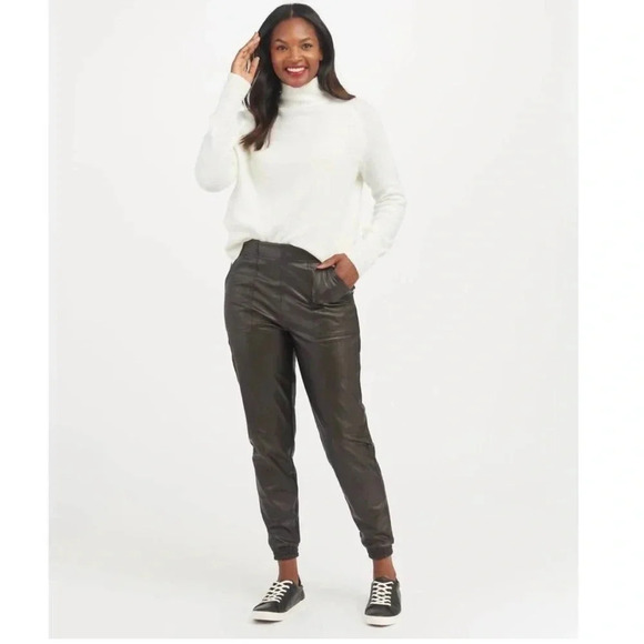 SPANX Pants - NWT Spanx Leather Like Jogger Pants